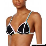 Hula Honey Juniors Colorblock Triangle Push up Bikini Top Black White B07C9XCT7L